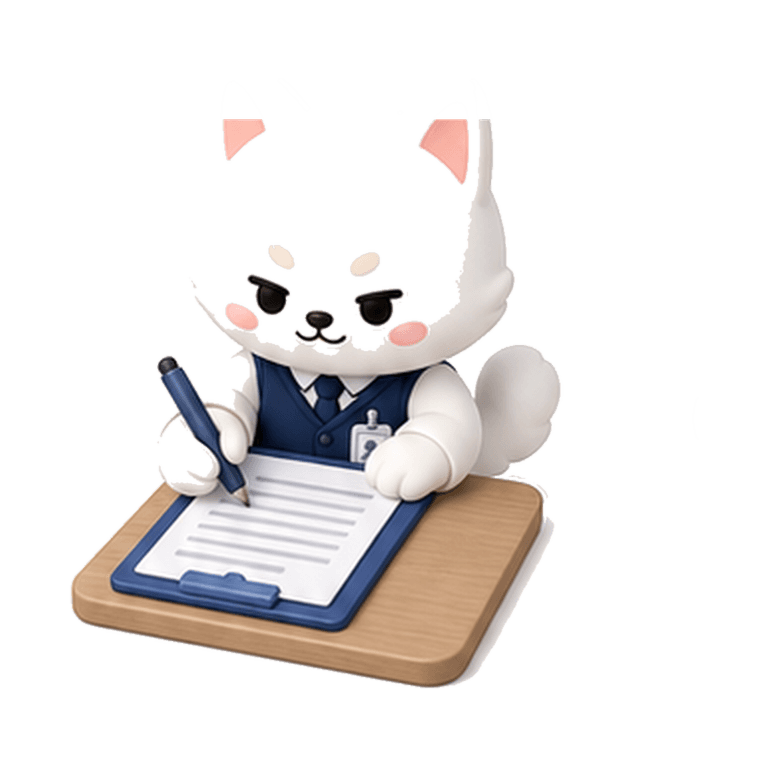 Kaddy preparing a customs document